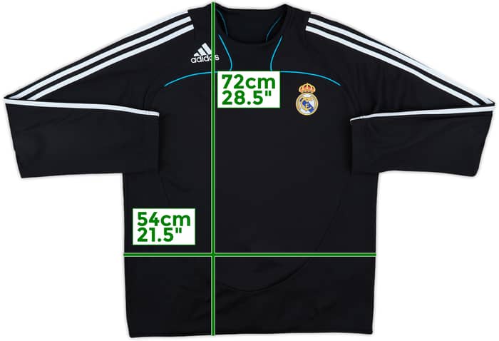 2008-09 Real Madrid adidas Sweat Top - 9/10 - (M/L)