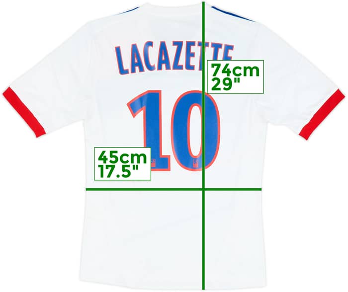 2012-13 Lyon Home Shirt Lacazette #10 - 9/10 - (S)