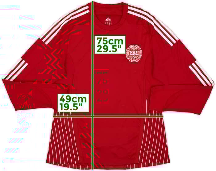 2007-10 Denmark Player Issue Home L/S Shirt - 6/10 - (L)