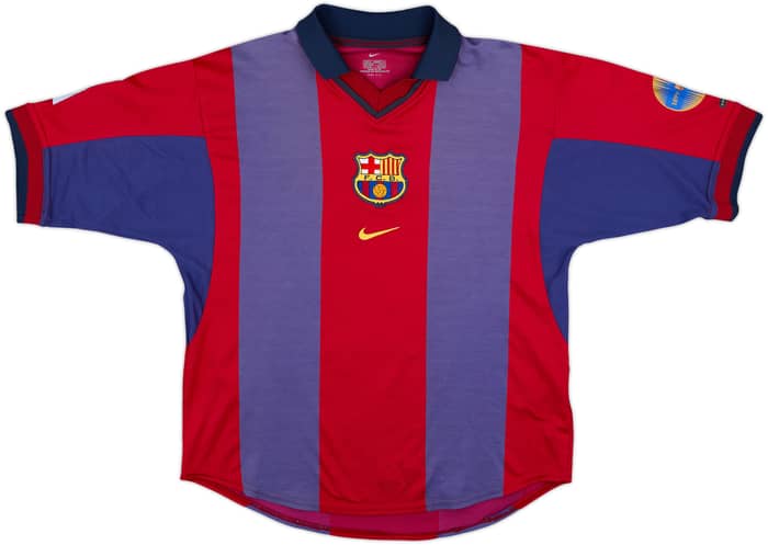 2000-01 Barcelona Home Shirt Rivaldo #10 - 9/10 - (S)