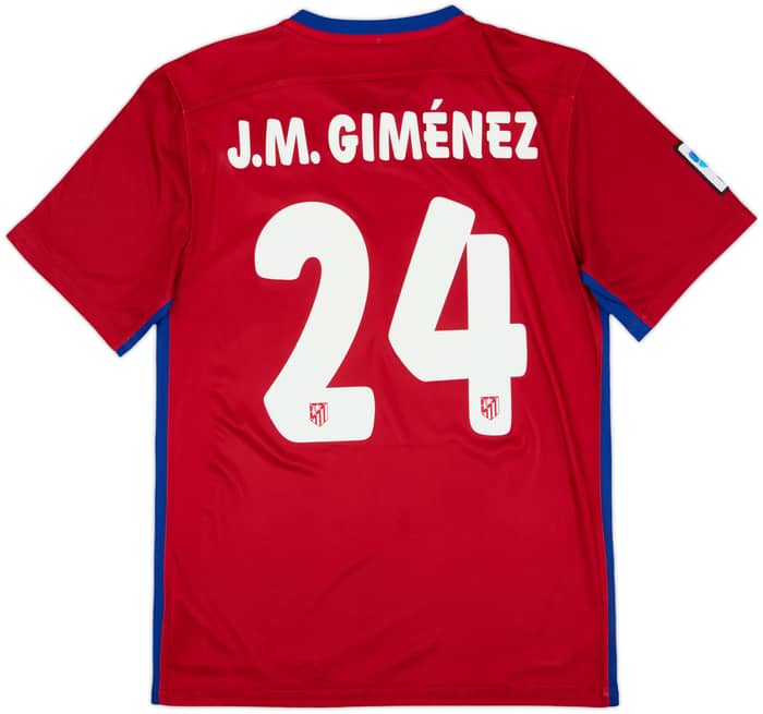 2015-16 Atletico Madrid Home Shirt J.M.Gimenez #24 - 6/10 - (S)