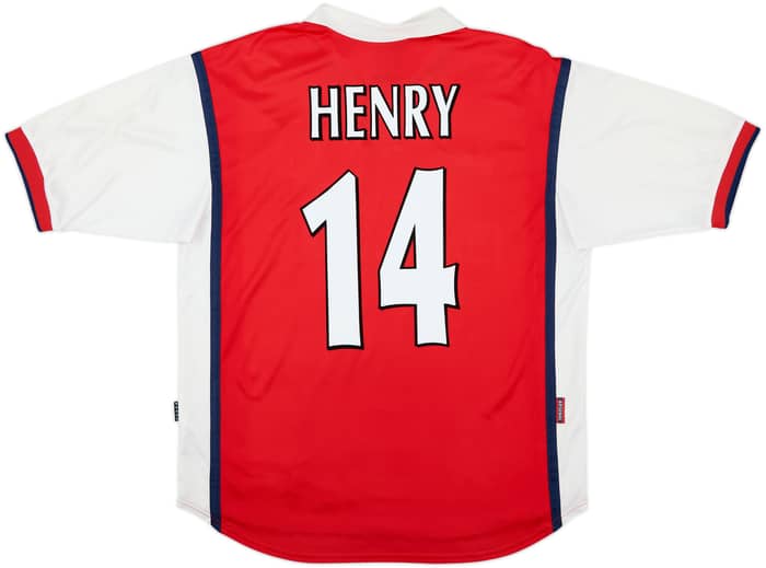 1999-00 Arsenal Home Shirt Henry #14 - 8/10 - (L)