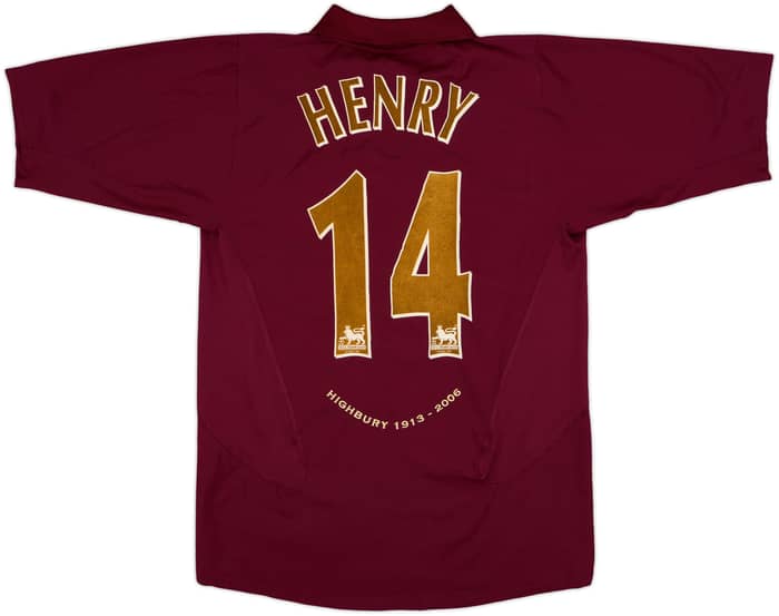 2005-06 Arsenal Home Shirt Henry #14 - 6/10 - (M)