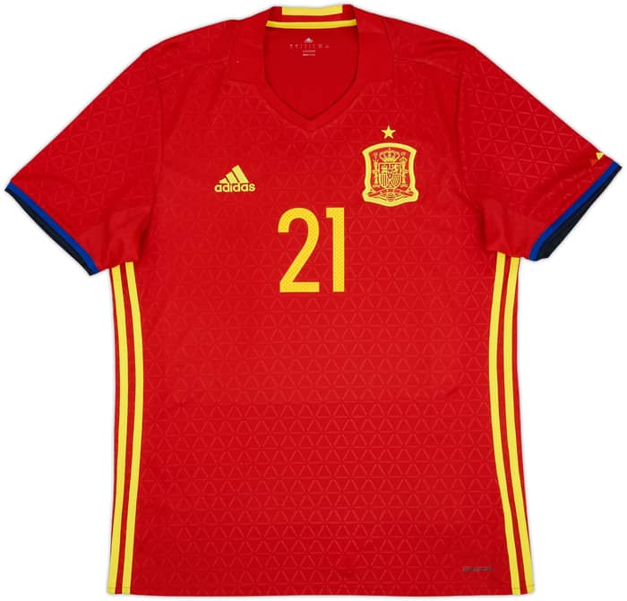 2016-17 Spain Home Shirt Silva #21 - 10/10 - (L)