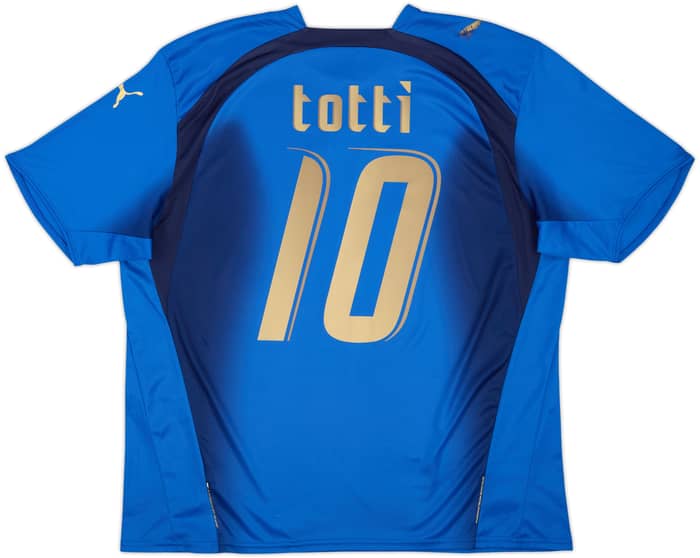 2006 Italy Basic Home Shirt Totti #10 - 6/10 - (XL)