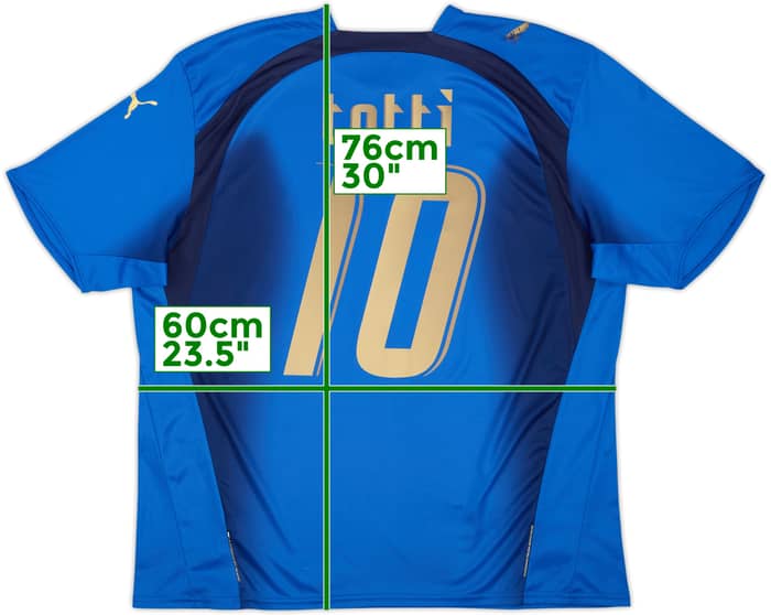 2006 Italy Basic Home Shirt Totti #10 - 6/10 - (XL)