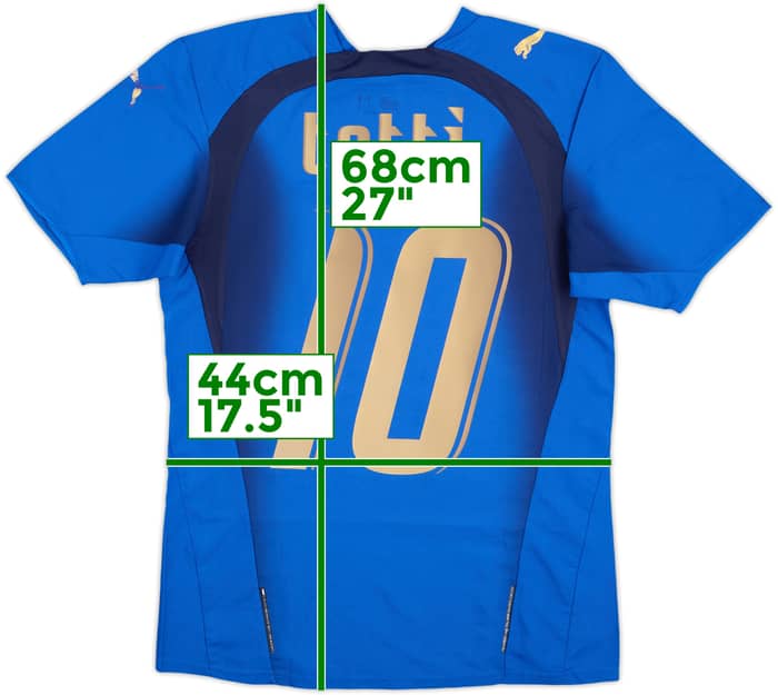 2006 Italy Home Shirt Totti #10 - 6/10 - (XS)