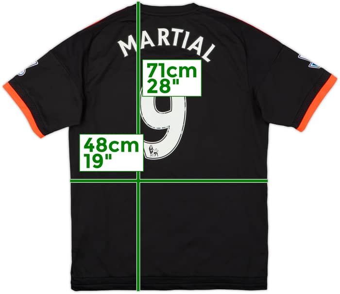 2015-16 Manchester United Third Shirt Martial #9 - 6/10 - (M)
