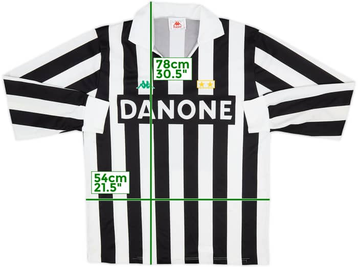 1992-94 Juventus Basic Home L/S Shirt #3 - 5/10 - (XL)