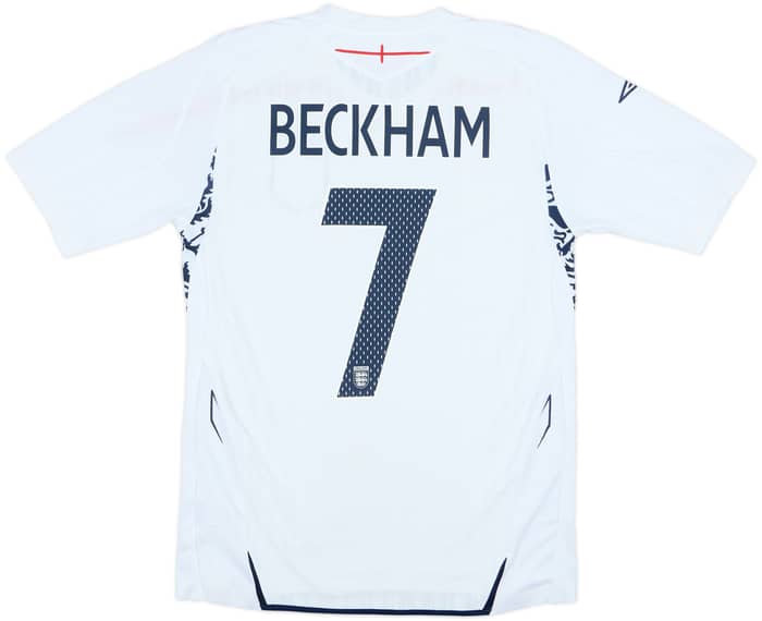 Camiseta de local del England 2007-09 Beckham #7 - 7/10 - (S)