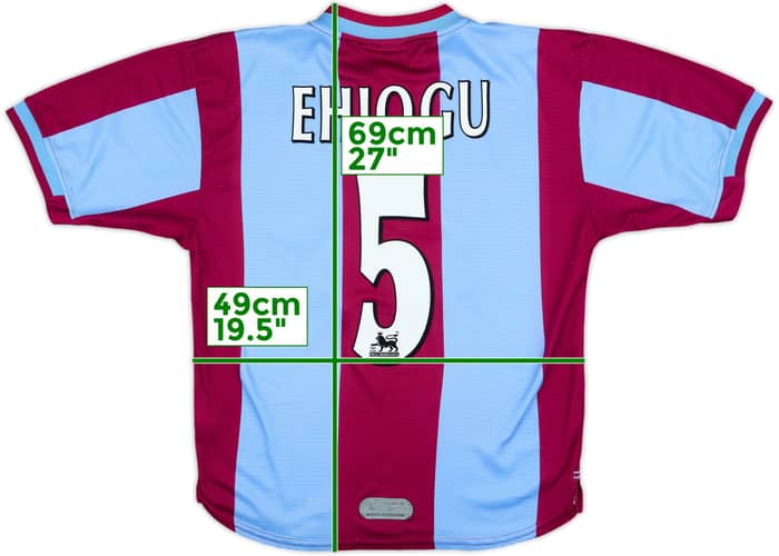 1999-00 Aston Villa Home Shirt Ehiogu #5 - 8/10 - (S)