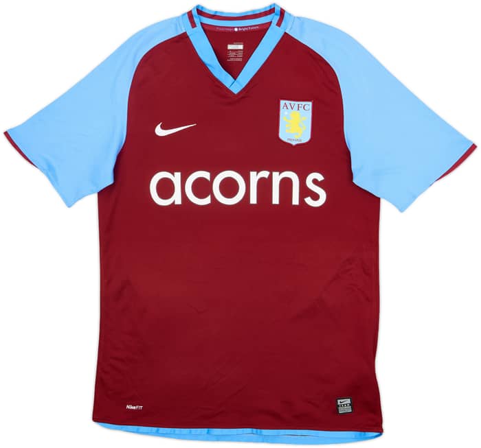 2008-09 Aston Villa Home Shirt Carew #10 - 7/10 - (M)