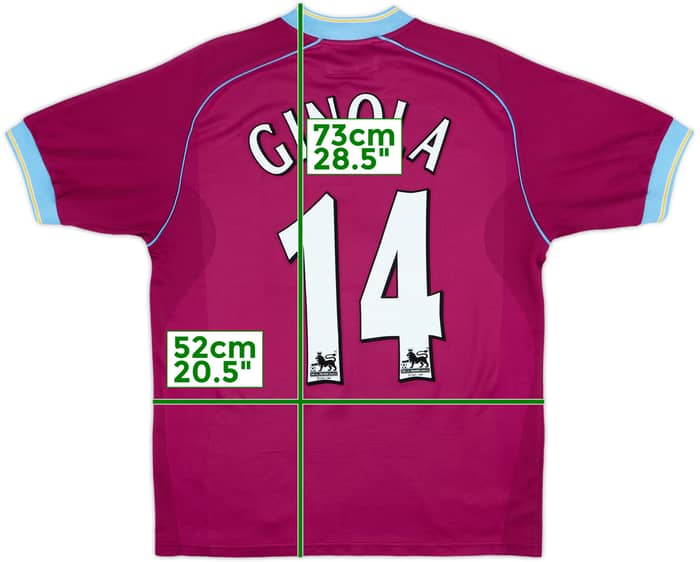 2001-02 Aston Villa Home Shirt Ginola #14 - 5/10 - (S)