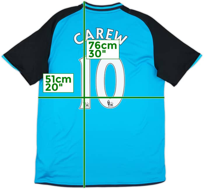 2008-09 Aston Villa Away Shirt Carew #10 - 7/10 - (M)