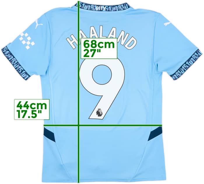 2024-25 Manchester City Home Shirt Haaland #9 - 8/10 - (S)