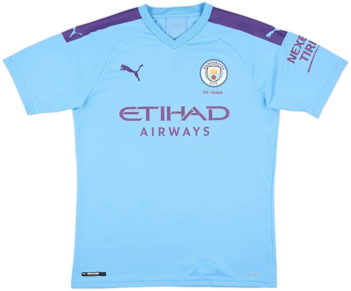 2019-20 Manchester City Home Shirt Kun Aguero #10 - 9/10 - (M)