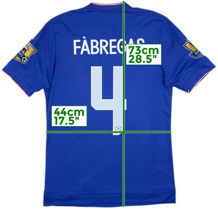 2015-16 Chelsea Home Shirt Fabregas #4 - 7/10 - (S)