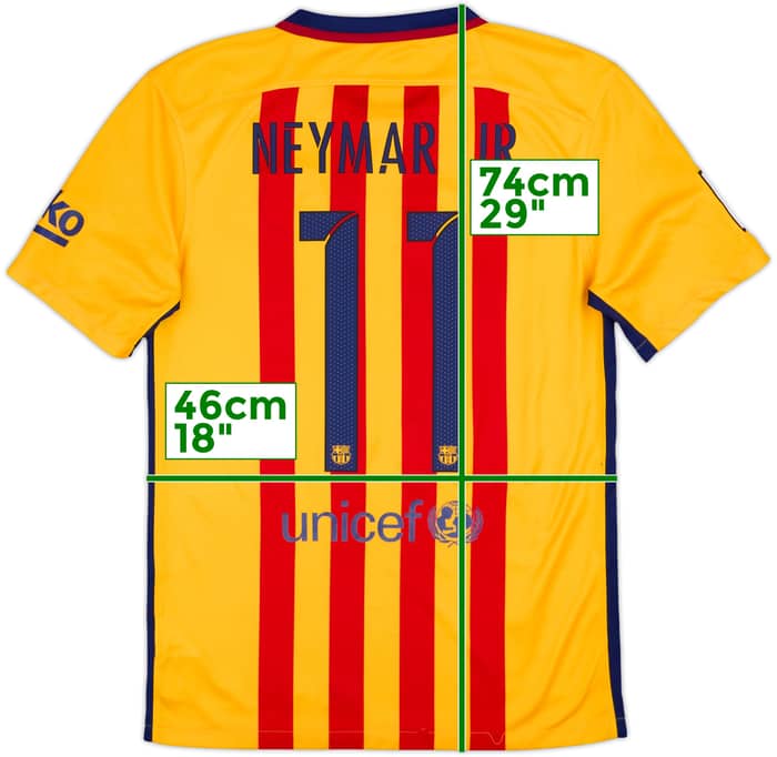 2015-16 Barcelona Away Shirt Neymar #11 - 8/10 - (S)