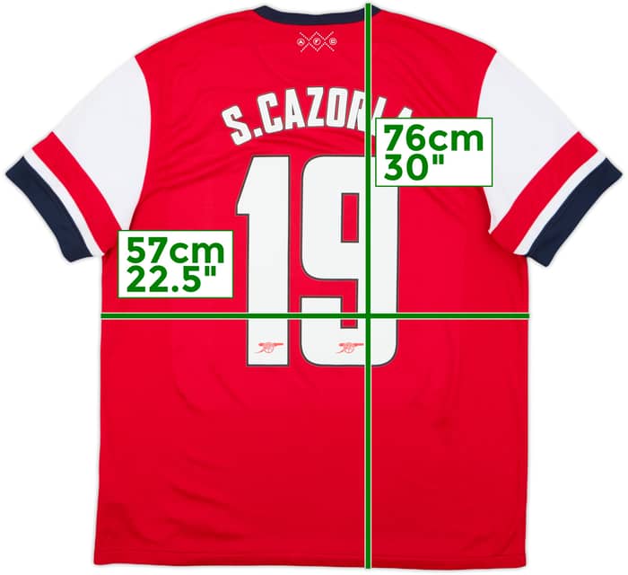 2012-14 Arsenal Home Shirt S.Cazorla #19 - 7/10 - (XL)