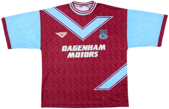 1993-95 West Ham Home Shirt - 8/10 - (XL/XXL)