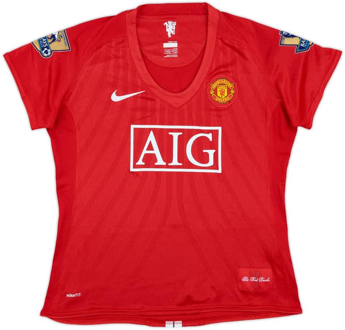 2007-09 Manchester United Home Shirt Ronaldo #7 - 7/10 - (Women's L)