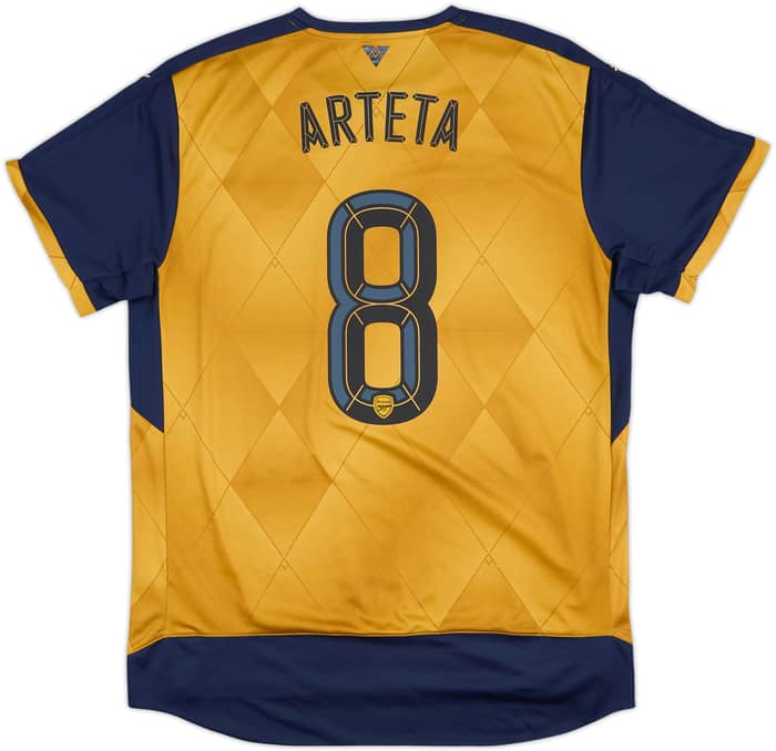 2015-16 Arsenal Away Shirt Arteta #8 - 7/10 - (XL)