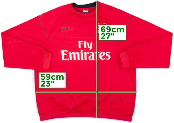2008-09 Arsenal Nike Sweat Top - 8/10 - (XL)
