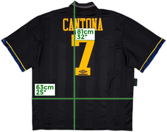1993-95 Manchester United Away Shirt Cantona #7 - 9/10 - (XXL)
