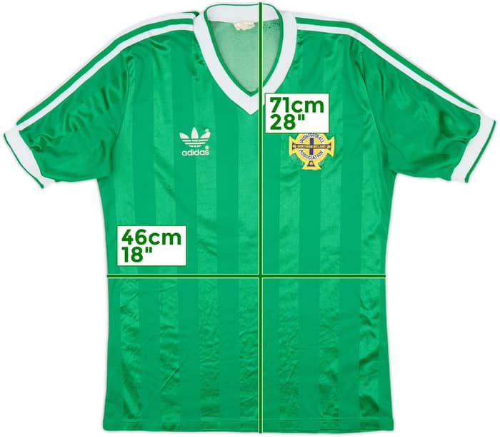 1980s adidas (Northern Ireland) Template Shirt #9 - 7/10 - (M)