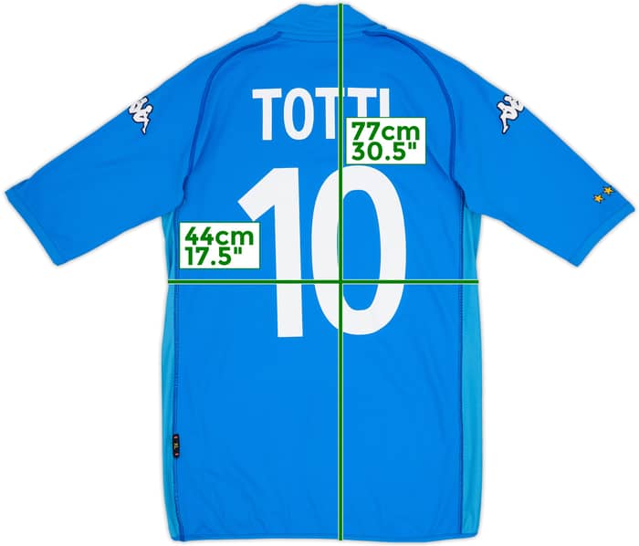 2002 Italy Home Shirt Totti #10 - 5/10 - (XL)