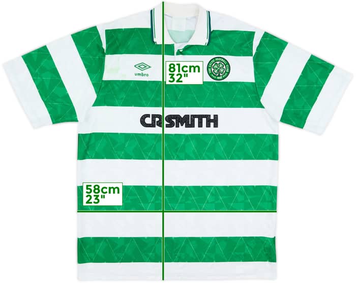 1989-91 Celtic Home Shirt - 7/10 - (L/XL)