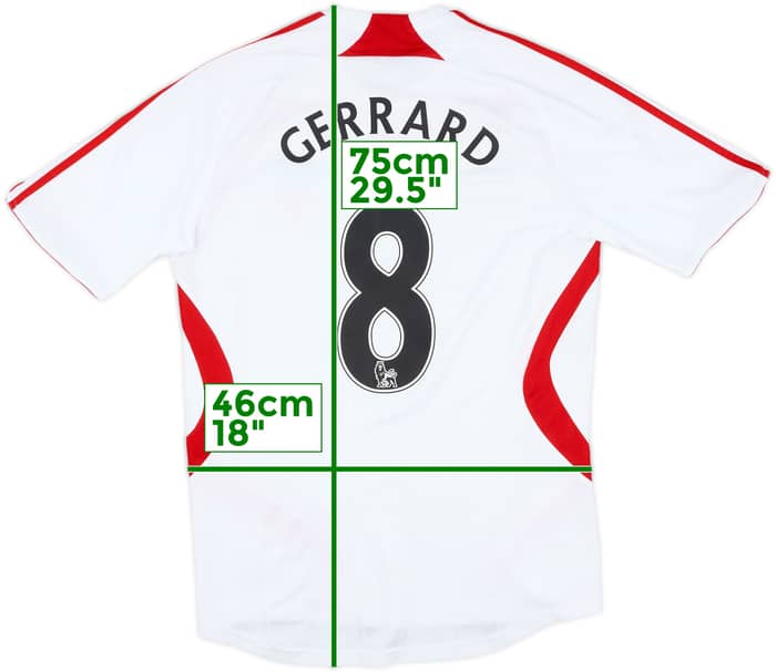 2007-08 Liverpool Away Shirt Gerrard #8 - 6/10 - (S)
