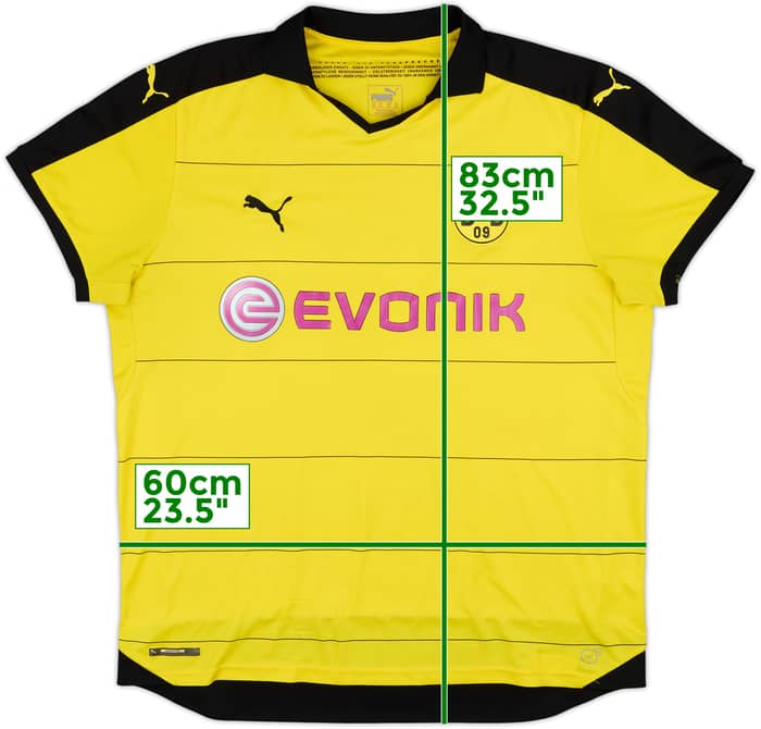 Camiseta de local del Borussia Dortmund 2015-16 - 6/10 - (Mujeres XXL)