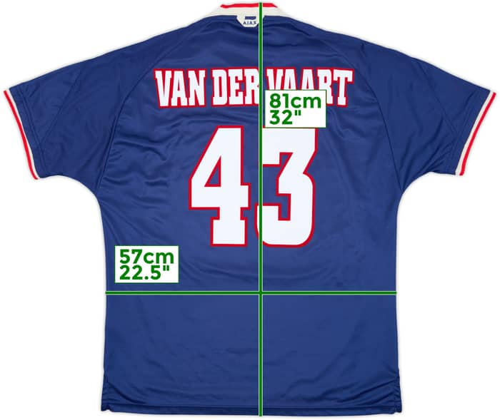 1999-00 Ajax Away Shirt Van Der Vaart #43 - 8/10 - (XL)