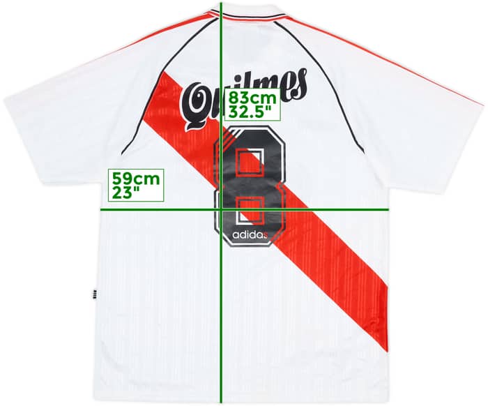 1995-96 River Plate Home Shirt #8 - 8/10 - (XL)