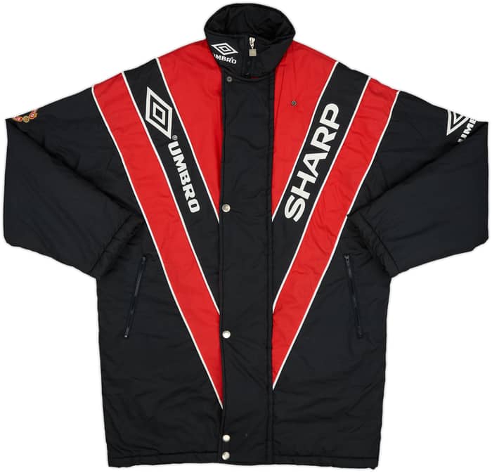 1992-93 Manchester United Umbro Padded Bench Coat - 7/10 - (L)