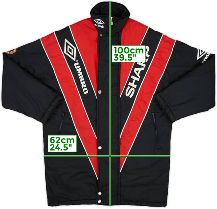 1992-93 Manchester United Umbro Padded Bench Coat - 7/10 - (L)