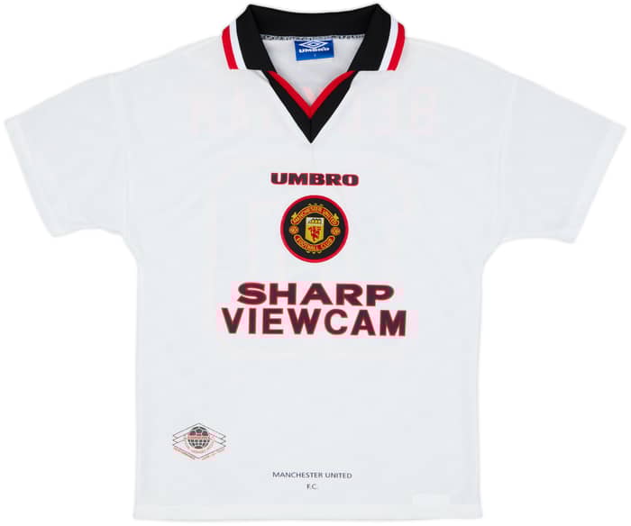 1996-97 Manchester United Away Shirt Beckham #10 - 10/10 - (Y)