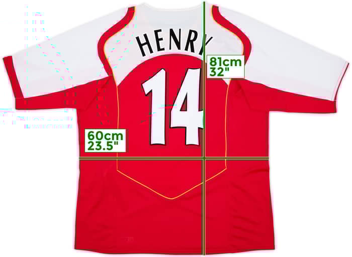 2004-05 Arsenal Home Shirt Henry #14 - 10/10 - (XXL)