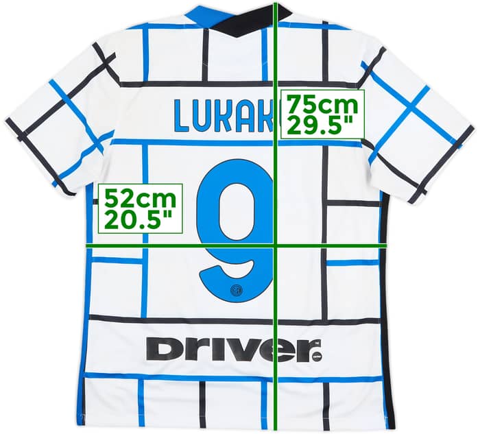 2020-21 Inter Milan Away Shirt Lukaku #9 - 5/10 - (L)