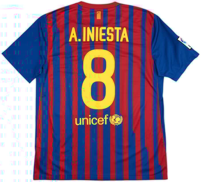 2011-12 Barcelona Home Shirt A.Iniesta #8 - 7/10 - (L)
