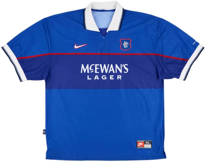 1997-99 Rangers Home Shirt Gascoigne #8 - 5/10 - (XL)