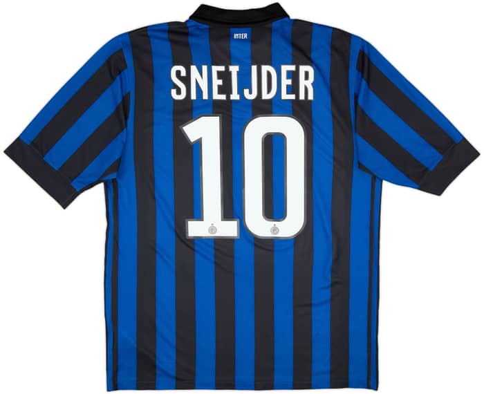2011-12 Inter Milan Home Shirt Sneijder #10 - 6/10 - (L)