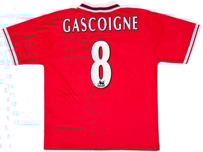 1998-99 Middlesbrough Home Shirt Gascoigne #8 - 9/10 - (XL)