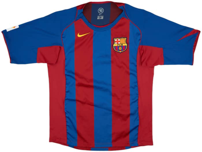 2004-05 Barcelona Home Shirt Ronaldinho #10 - 7/10 - (M)