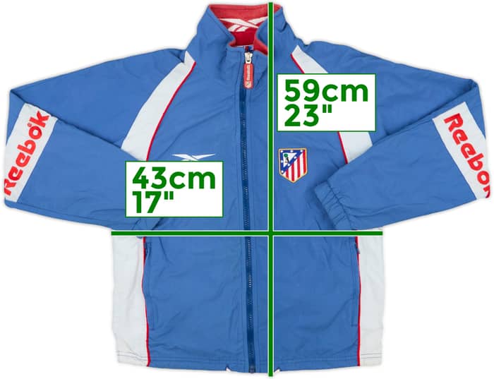 1998-99 Atletico Madrid Reebok Track Jacket - 8/10 - (S.Boys)