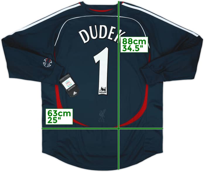 2006-07 Liverpool Player Issue GK Shirt Dudek #1 (XL)