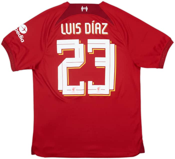 2022-23 Liverpool Home Shirt Luis Diaz #23 - 7/10 - (M)