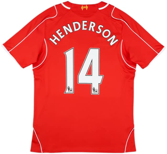 2014-15 Liverpool Home Shirt Henderson #14 - 6/10 - (M)