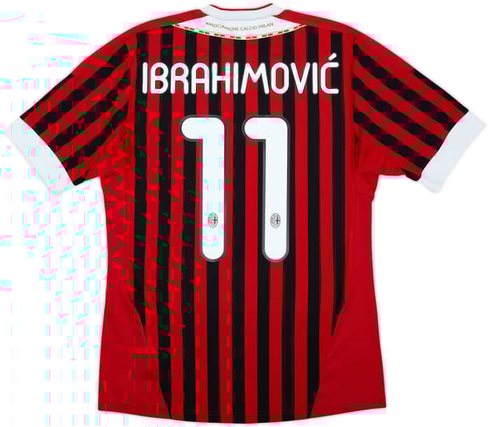 2011-12 AC Milan Home Shirt Ibrahimovic #11 - 10/10 - (S)
